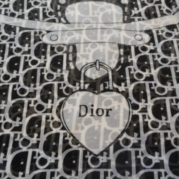 NEW AUTHENTIC 2022 100% SILK CHRISTIAN DIOR PARIS SCARF SCARVE BLACK 60"X20" - Picture 10 of 14